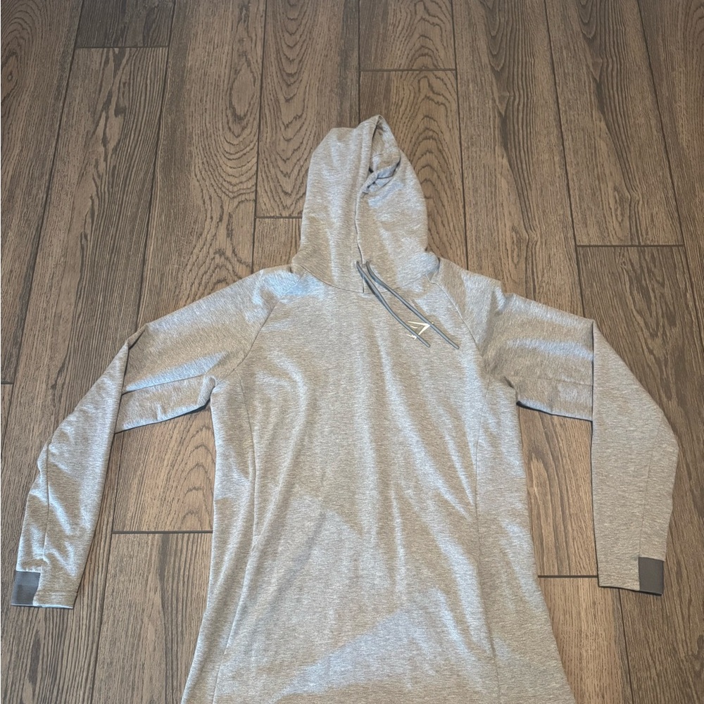 Gymshark Pullover Hoodie Women’s Size L Light Gray Athletic Gym Wear